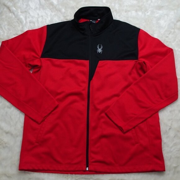 Spyder Red/Black Full Zip Ski Jacket Size X-Large - Picture 1 of 11
